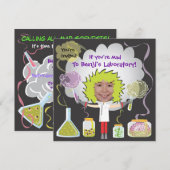 Invitations à la fête d'anniversaire des scientifi (Devant / Derrière)