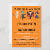 Invitations à la fête d'anniversaire d'Halloween (Devant)