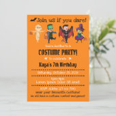 Invitations à la fête d'anniversaire d'Halloween (Debout devant)