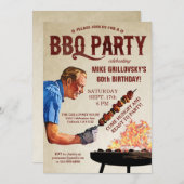 Invitations à la fête d'anniversaire du barbecue (Devant / Derrière)