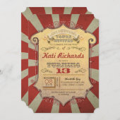 invitations à la fête d'anniversaire du carnaval (Devant / Derrière)