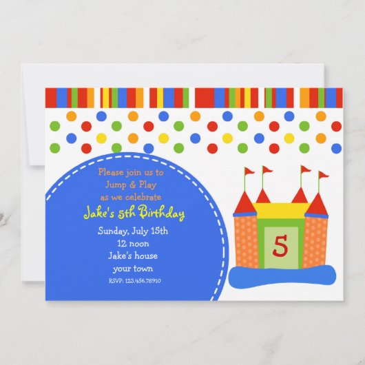 Invitations à la fête d'anniversaire du château de (Devant)