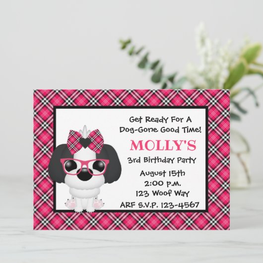 Invitations à la fête d'anniversaire du Chien Chie (Debout devant)