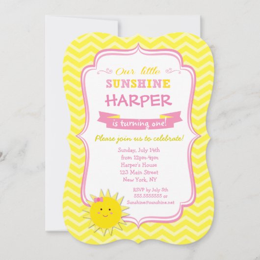 Invitations à la fête d'anniversaire du dimanche (Devant)