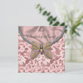 Invitations à la fête d'anniversaire du papillon j (Debout devant)