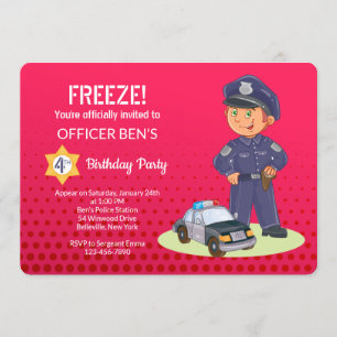 Invitations à la fête d'anniversaire du policier d