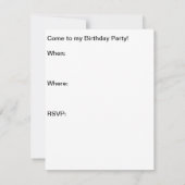 Invitations à la fête d'anniversaire du Train à va (Dos)