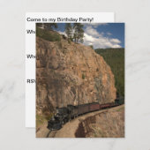 Invitations à la fête d'anniversaire du Train à va (Devant / Derrière)
