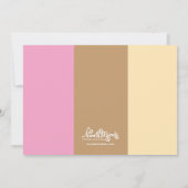 Invitations à la fête d'anniversaire le dimanche (Dos)