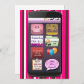 Invitations à la fête d'anniversaire SmartPhone (Devant / Derrière)