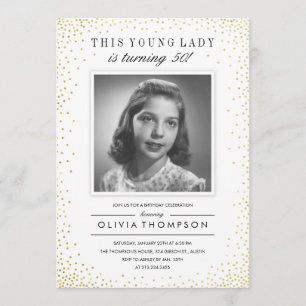 Invitations à la fête d'anniversaire Sparkle Old P