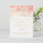 Invitations à la fête de bachelorèse rose (Debout devant)