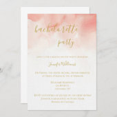 Invitations à la fête de bachelorèse rose (Devant / Derrière)