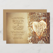 invitations à la fête de fiançailles de coeur d'ar (Devant / Derrière)