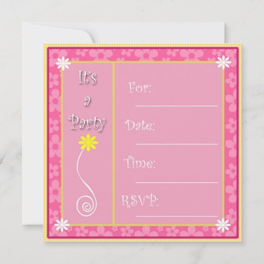 Invitations à la fête de la fée douce par Molly Ha (Dos)