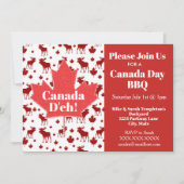 Invitations à la fête de la fête du Canada Oie et (Devant)