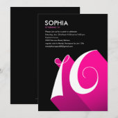 Invitations à la fête de la Pop Sweet 16 (Devant / Derrière)