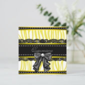 Invitations à la fête de la Quinceanera du Jaune n (Debout devant)