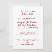 Invitations à la fête de la Réunion de la famille  (Dos)