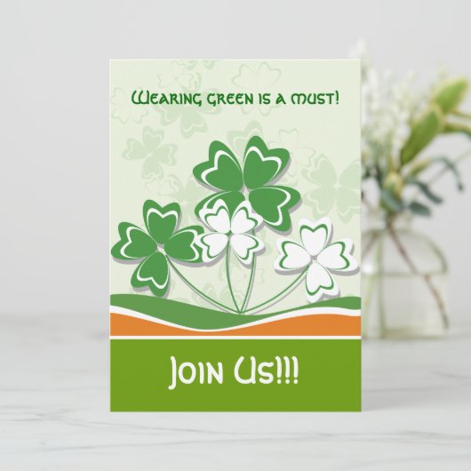 Invitations à la fête de la Saint Patrick (Debout devant)