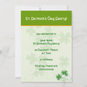 Invitations à la fête de la Saint Patrick (Dos)