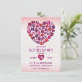 Invitations à la fête de la Saint-Valentin au coeu (Debout devant)