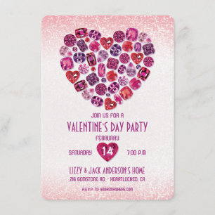 Invitations à la fête de la Saint-Valentin au coeu
