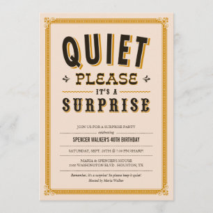 Invitations à la fête de la surprise Vintage paisi