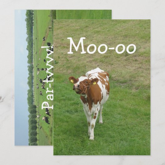 Invitations à la fête de la vache (Devant / Derrière)