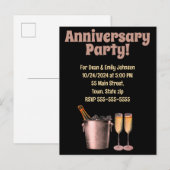 Invitations à la fête de l'anniversaire (Devant / Derrière)