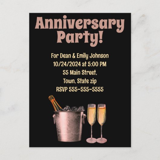 Invitations à la fête de l'anniversaire (Devant)