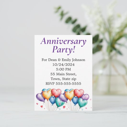 Invitations à la fête de l'anniversaire (Debout devant)