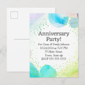 Invitations à la fête de l'anniversaire (Devant / Derrière)