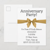 Invitations à la fête de l'anniversaire (Devant / Derrière)