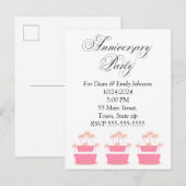 Invitations à la fête de l'anniversaire (Devant / Derrière)