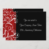 Invitations à la fête de l'anniversaire de l'entre (Devant / Derrière)