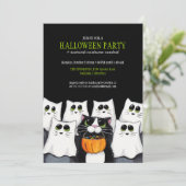Invitations à la fête de l'Halloween pour les chat (Debout devant)