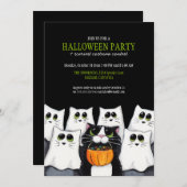 Invitations à la fête de l'Halloween pour les chat (Devant / Derrière)