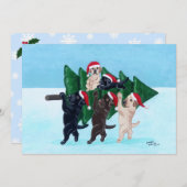 Invitations à la fête de Noël au Labrador (Devant / Derrière)