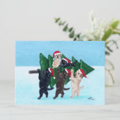 Invitations à la fête de Noël au Labrador (Debout devant)