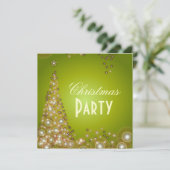 Invitations à la fête de Noël, bulles de champagne (Debout devant)