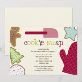 Invitations à la fête de Noël Cookies (Devant / Derrière)