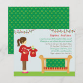 Invitations à la fête de Noël de la maman Baby sho (Devant / Derrière)