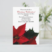 Invitations à la fête de Noël de Poinsettia (Debout devant)