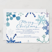 Invitations à la fête de Noël de Snowflake (Devant)