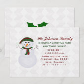 Invitations à la fête de Noël de Snowman (Devant / Derrière)