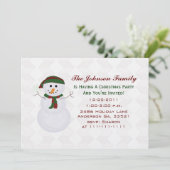 Invitations à la fête de Noël de Snowman (Debout devant)