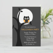 Invitations à la fête de Owl Halloween (Debout devant)