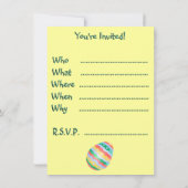 Invitations à la fête de Pâques Cartes de Pâques p (Dos)