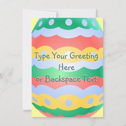 Invitations à la fête de Pâques Cartes de Pâques p (Devant)